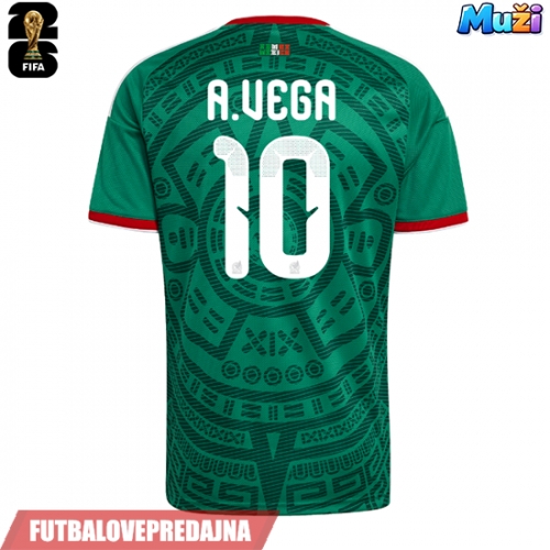 Lacne Muži Futbalové dres Mexiko Alexis Vega #10 MS 2026 Krátky Rukáv - Domáci